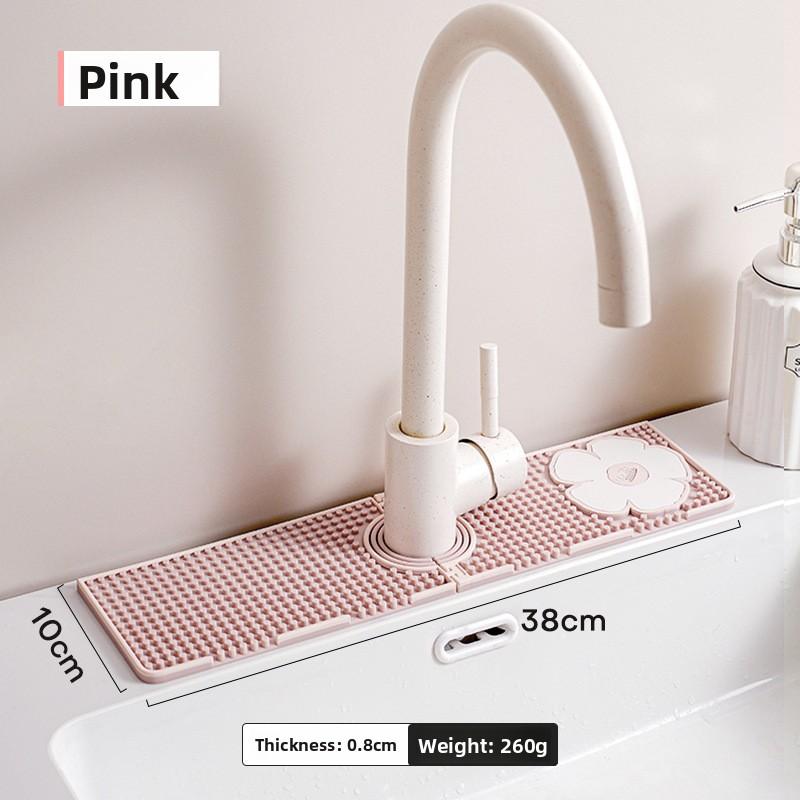 Podkładka pod kran kuchenny, Wielofunkcyjna silikonowa podkładka do przechowywania przy zlewie, zapobiegająca rozpryskiwaniu, Podkładka drenażowa antypoślizgowa