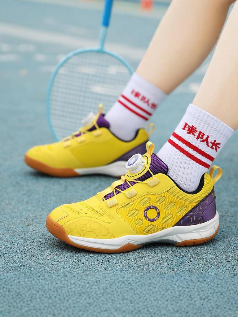 Team Captain All-Season Non-Slip Badminton Shoes with Velcro for Men, Women, and Children