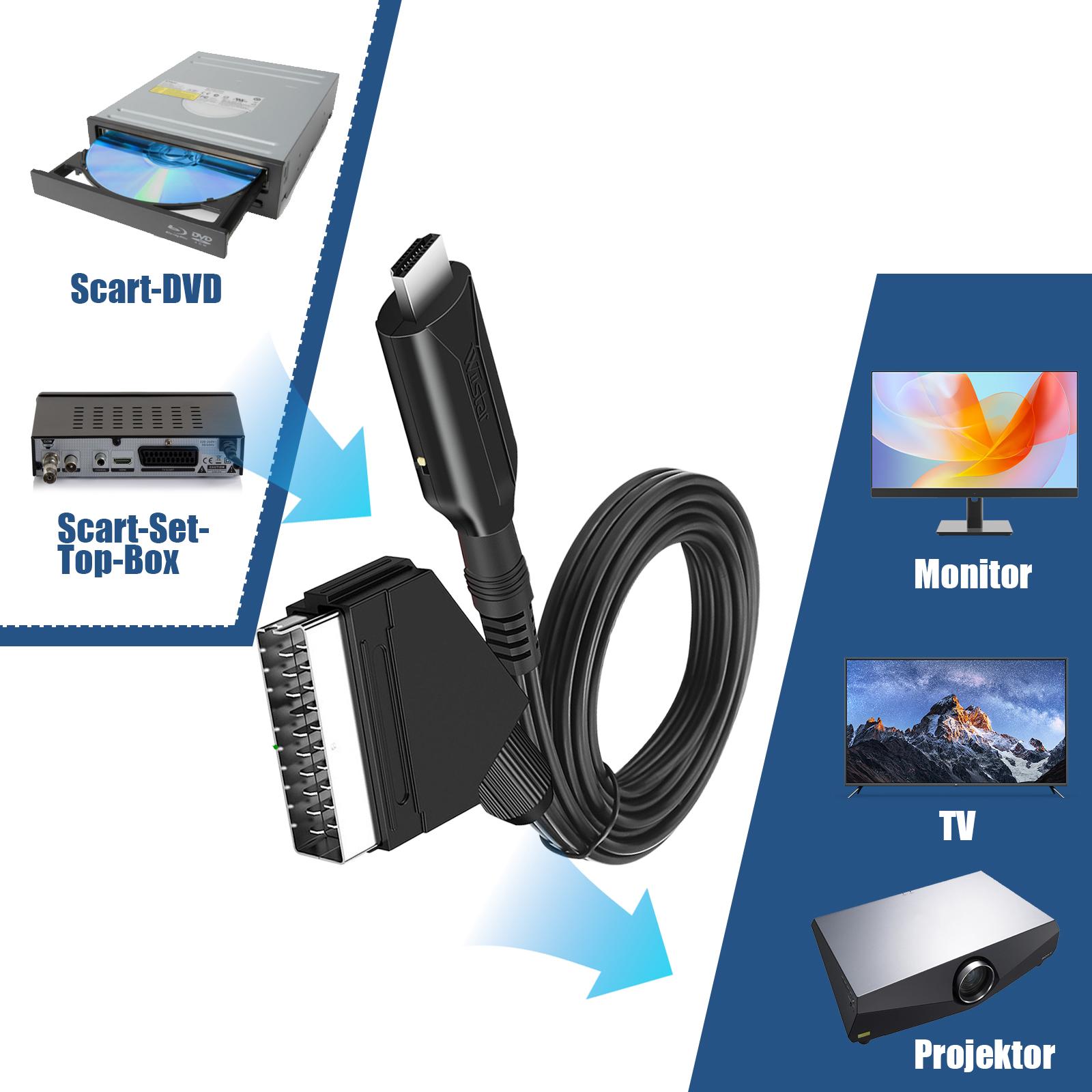 

SCART To HD Audio Adapter Excellent Accuracy Plug And Play Scart To -Compatible Accessories SCART