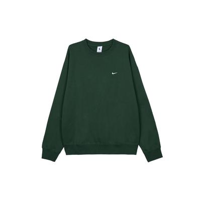 Solid Color Casual Loose Crew Neck Sweatshirt Men Tops Green DX1362-323