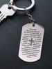Stainless Steel Engraved Prayer Pendant Keychain, Featuring The Lord's Prayer, Ideal Gift for Men, Couples, Boyfriend, Family & Friends