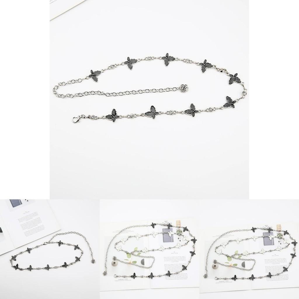Fashion Metal Butterfly Design Women Waist Chain For Spring And Summer Outfits