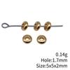 Square Round Mini Spacer Beads Metal Loose Beads For Thin Chain Bracelet Necklace DIY Jewelry Making Supplies For