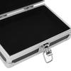 1Pc Aluminum Tool Box Portable Instrument Box Storage Case with Sponge Lining Handheld Impact resistant ToolBox 18x11x5.8cm