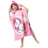 Sommer-Mikrofaser-Badeponcho mit Aufdruck für Kinder, Badetuch mit Kapuze, das nicht fusselt oder ausbleicht, Alter 2-10