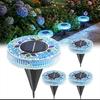 Luce Solare a Disco Mosaico, Illuminazione da Giardino Impermeabile in Vetro, Luci LED Decorative Colorate per Sentieri dal Tramonto all'Alba