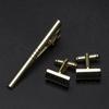 Men Metal Tie Clips Cufflinks Set Luxury Tie Accessories Classic Shirts Cuff Fashion Carving Cufflink for Mens Jewelry Gifts