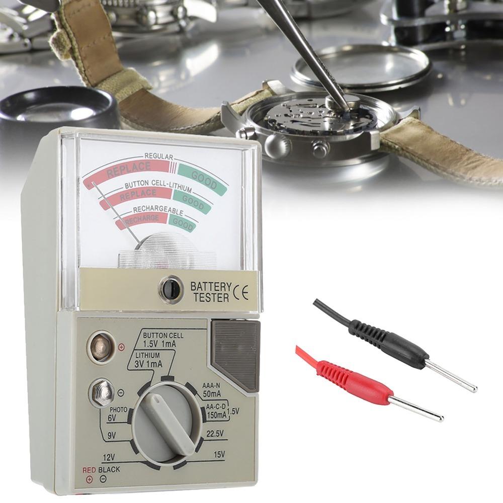 Portable Design Plastic Watch Battery Tester White Portable Watch Repairing Tool Button Cell Tester Watch Makers