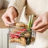 Stainless Steel Storage Basket-Multi-Purpose Organizer for Bathroom Kitchen,Desk - Bathroom Organizers and Storage,Shelf Baskets