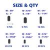 Kit Assortimento Tappi Sottovuoto in Gomma Set 6 Misure Nero per Collettore Carburatore Copertura Sottovuoto Polvere Perdite