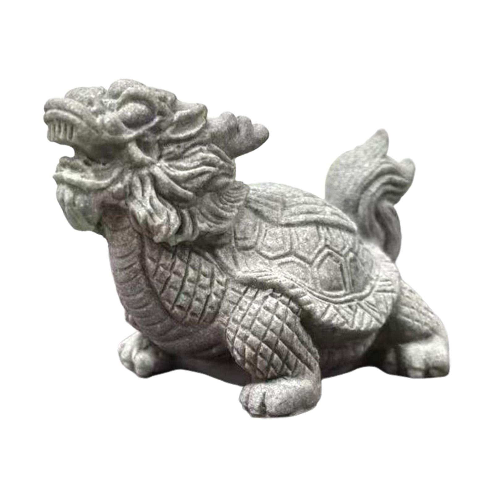 

Sandstone Statue Miniature Antique Gardening Landscape Ornament for Indoor Outdoor Hotel Tabletop Living Room Decoration