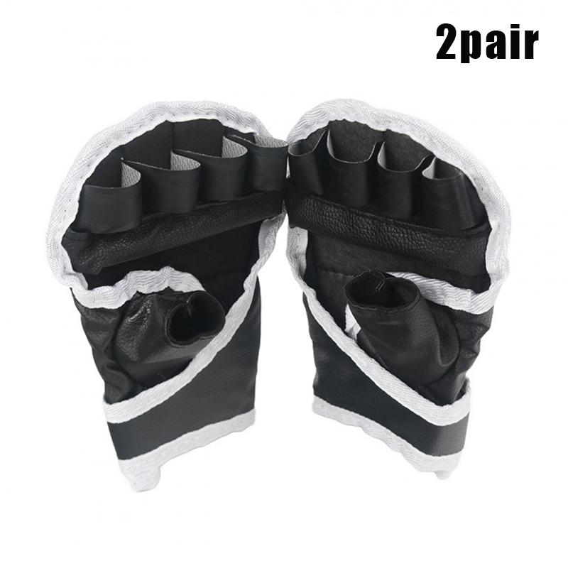 Half Finger Boxing Training Gloves Black 1 /2Pair Fingerless Gloves For Combat Fitness Exercise Anti-Slip Sports Boxing Gloves