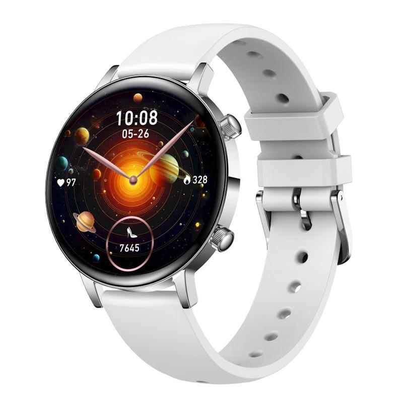 

MK96 Fashion Women Smart Watch AMOLED 3D Menu BT Calling AI Voice Wristwatch Health Monitoring Lady Sports Fitness Smartwatch серебряный