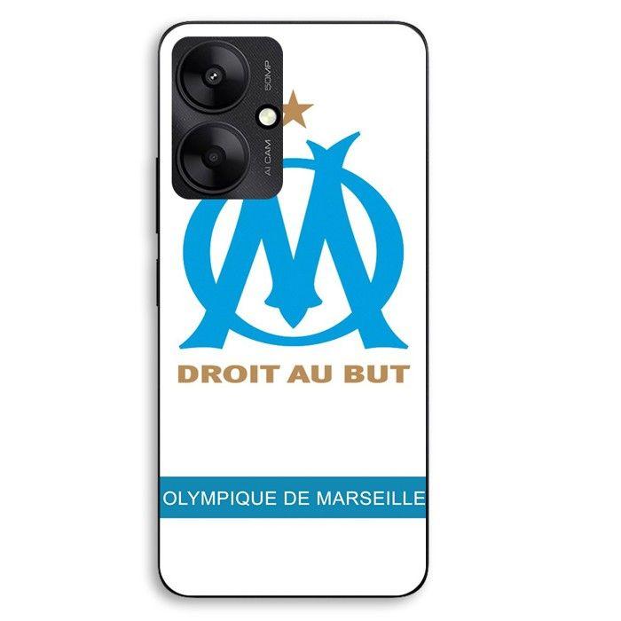 Coque Pour Xiaomi Redmi 13C 5g logo OM Olympique de Marseille blanc Fond Maniacase