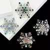 Broches de Copo de Nieve de Pedrería de Lujo de Moda Para Ropa de Mujer Abrigo Joyería Accesorios Regalos