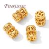7.5mm*5.6mm 18K Gold Plated Hollow Spacer Beads For Jewelry Making,Separators For Bracelet Accessories,Metal Beads,Necklace Bead