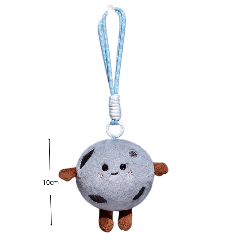 Cute Mini Moon Plush Toy Soft Stuffed Keychain Planet Doll Kawaii Hanging Ornament Funny Gift For Kids Bag Decor