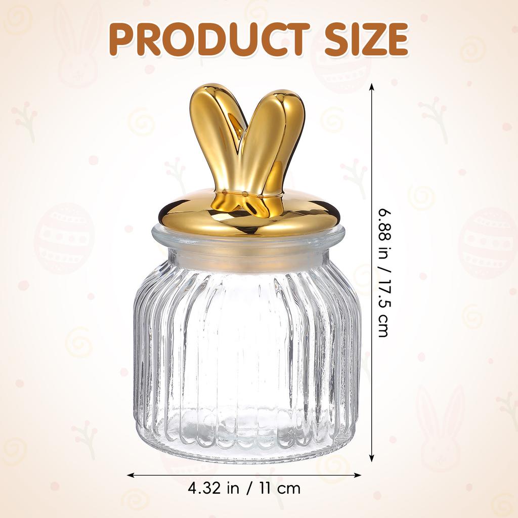 1Pcs Rabbit Ear Sealed Jar Household Kitchen Storage Multipurpose Food Container for Snacks Dry Ingredients Kitchen Jar