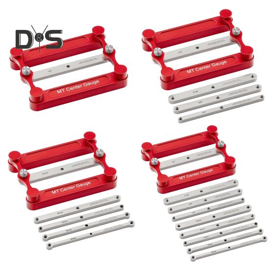 Aluminum Alloy Center Gauge Woodworking Marking Tool Set Durable Scribe Line Locator with Interchangeable Marking Bars