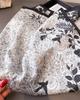 Luxury Botanical Printed Square Scarf Elegant Thin Smooth Neck Scarf Literary Decorative Silky Headband For Women