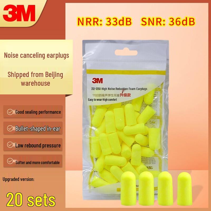 3M 36dB Noise Reduction Bullet Earplugs Standard