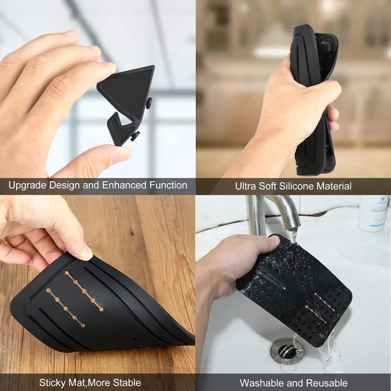 Car Dashboard Phone Holder Pad For iPhone 16 15 Por Max Samsung Xiaomi Pro Antiskid Non-slip Mat Soft Silicone Mount Phone Stand