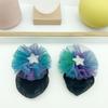 2PCS Fashion Headdress Ballet Hair Net Star Bow Korean Bun Snood Sweet Girls Elastic Hair Net  Kids