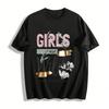 Wild Floral Girls Graphic Tee Never Stop Dreaming Slogan Casual Top Pure Cotton T-shirt