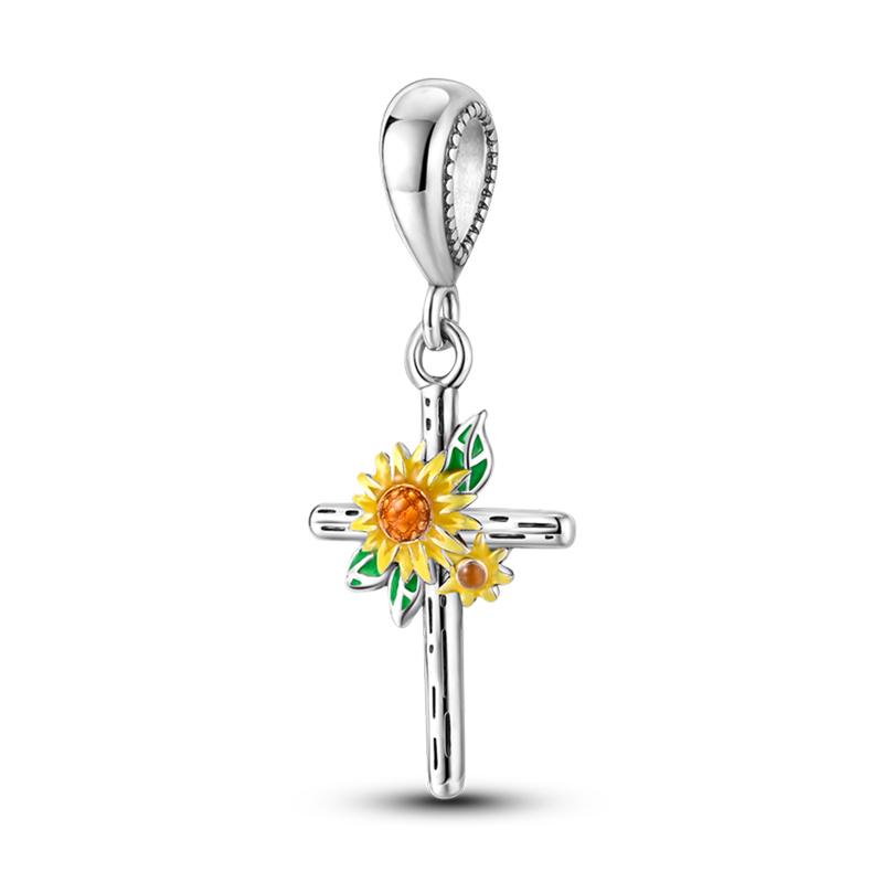 Holy Blessing copper Cross Wings Bible White Dove Classical 3mm Charm Bead Charms Bead Charms Compatible With Pandora Authentic Bracelets Do It Yourse