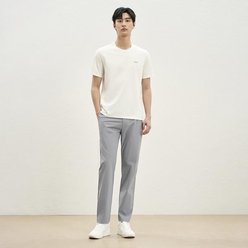

EMZ Men s Ice Silk High Elastic Straight Fit Casual Pants 33