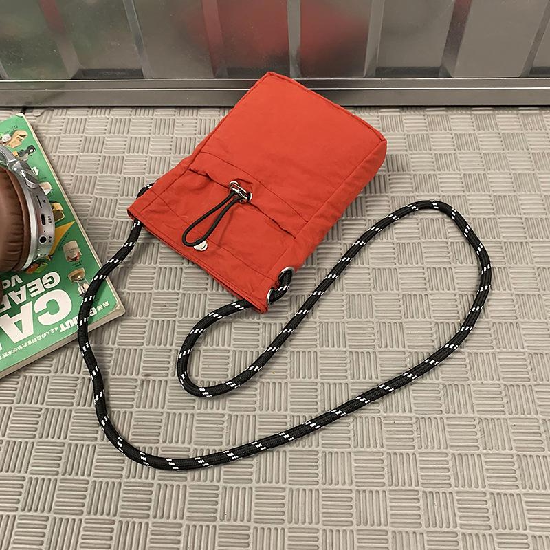 

Summer mobile phone small bag men s and women s ultra-light solid color simple messenger bag sports cycling small satchel walking backpack красный