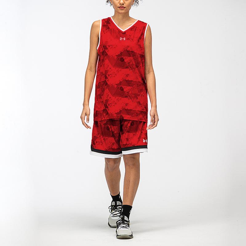 Under Armour Color Block Basketball Training Knit Shorts Unisex Shorts Red 21500208-600