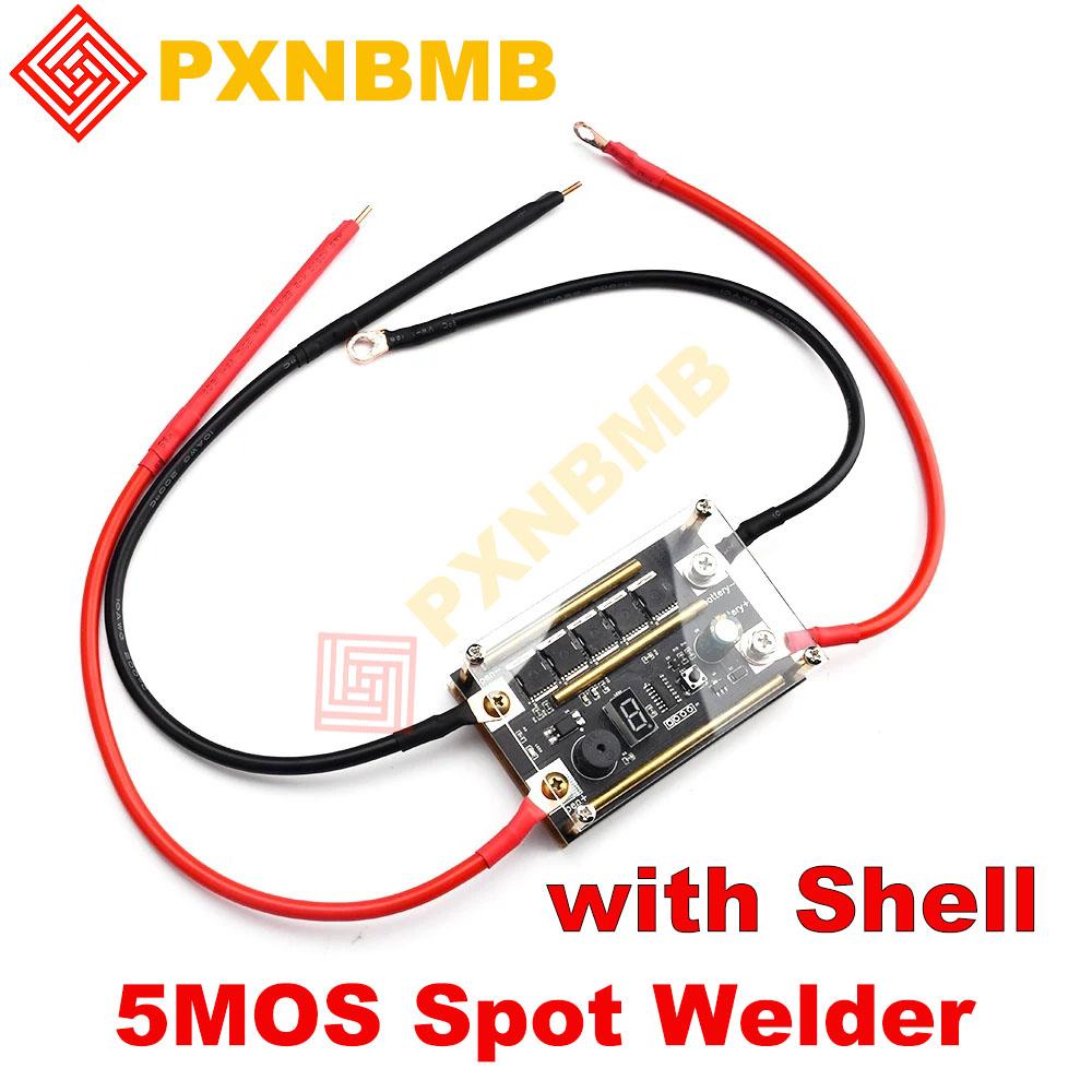 Portable 12V 18650 Lithium Battery 5MOS Spot Welder Motherboard DIY Battery Spot Welder Set with 9 Gears Power Adjustment