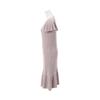 Francfranc Moist Feather Knit Glitter 2025 Relaxed Knit Dress Dress, Pink, Model,