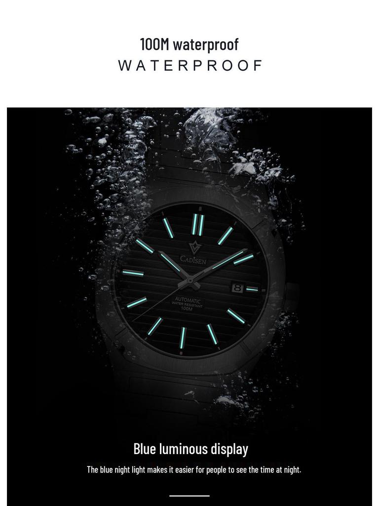 Cadisen Men's Automatic Mechanical Watch with Japan 8215 Movement - Fashion Business Design