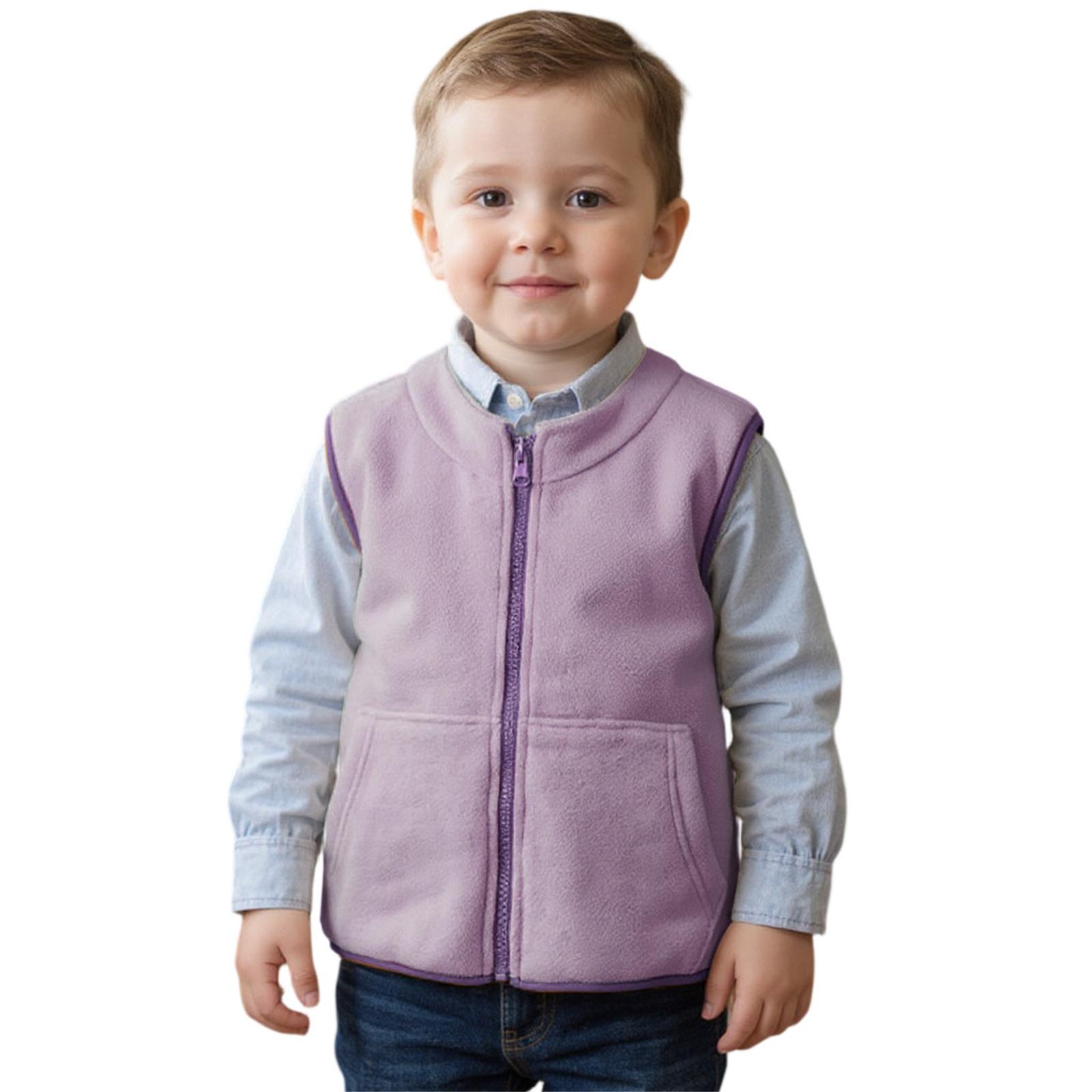 

Детский жилет Флисовый жилет И зимний плюс бархатный утолщенный жилет Детский жилет 170 фиолетовый