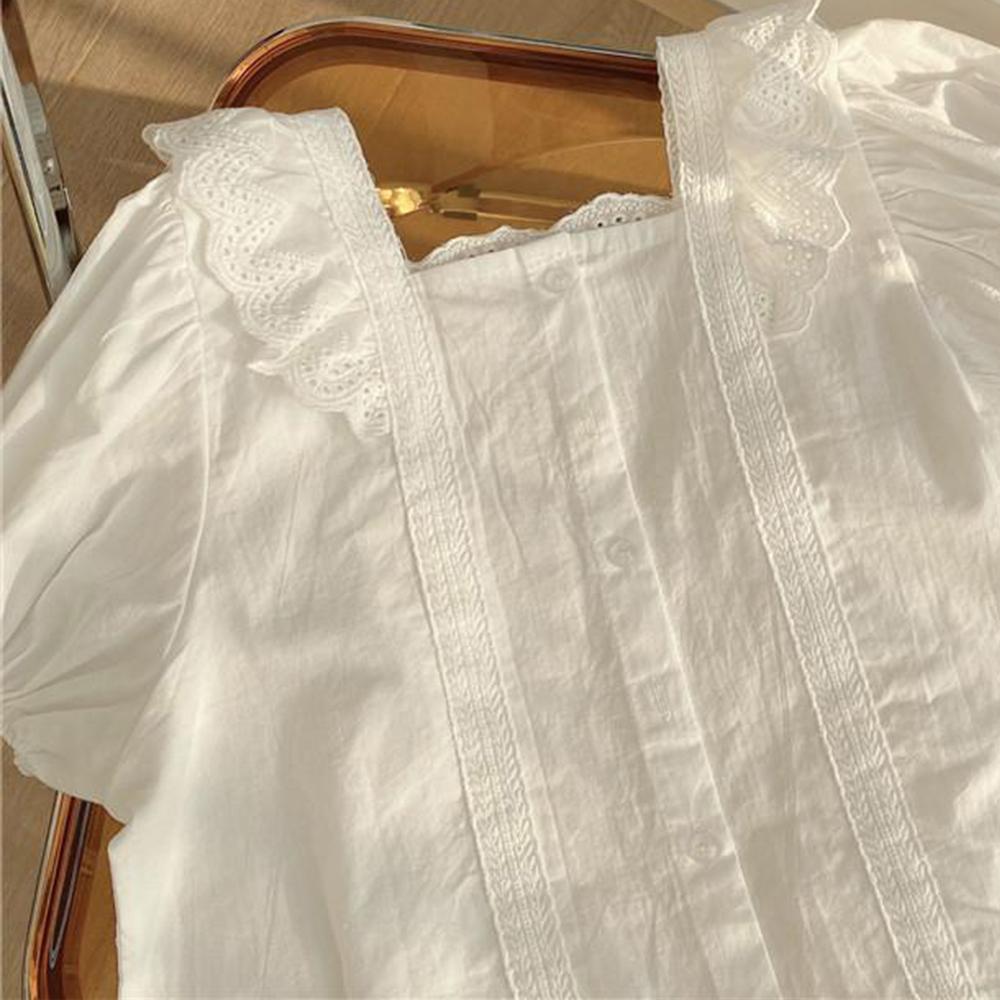 Garnitur dziewczęcy letnia koreańska słodka koronkowa pusta koszula fałszywe dwa spodenki jeansowe ubrania dla dzieci dziewczyny ubrania dla dzieci