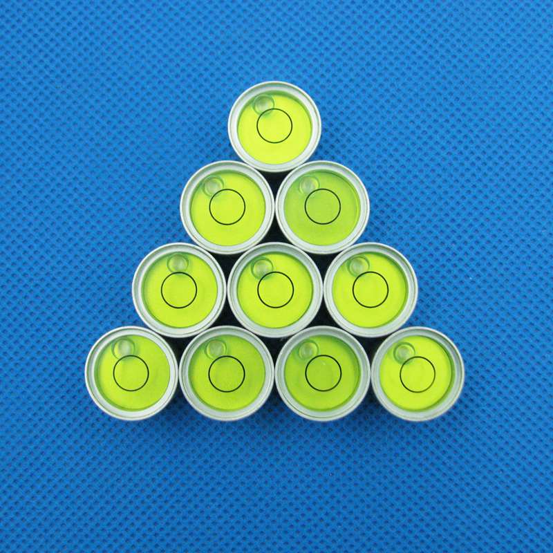 Center Pole Level Bubble 19*11mm Mini Spirit Level Round Metal Horizontal Bead for GPS RTK SOUTH SANDING