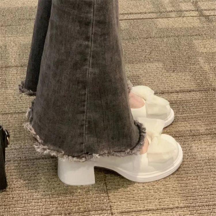 Vintage Bowknot Chunky Heel Mary Janes - Women's Spring/Summer 2025 Collection