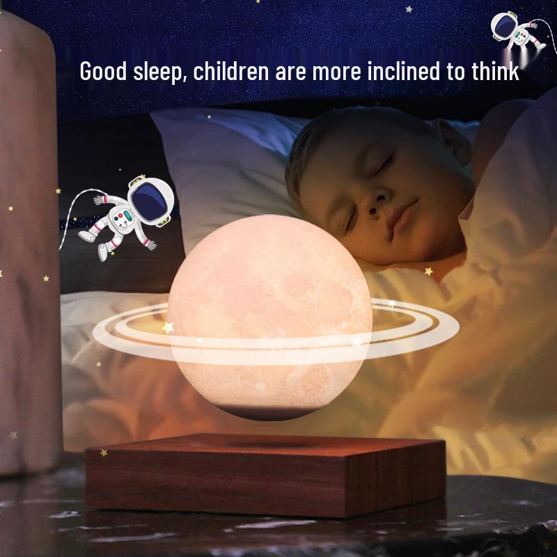 Handmade Magnetic Levitating Moon Globe Night Light - Creative Gift for Kids' Room