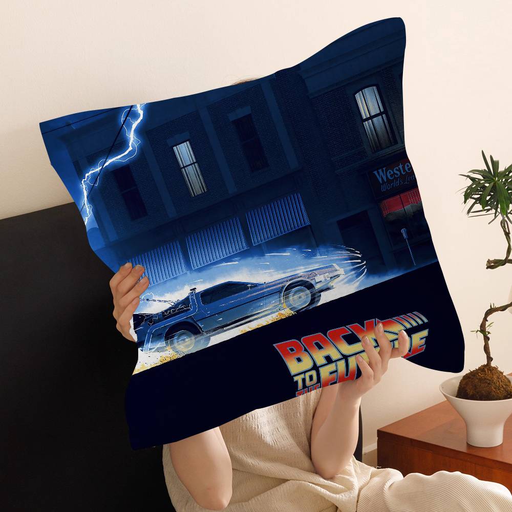B-Back To The Future Personalized Pillow Cover Kids Bedroom Wild Party Decor Pillowcase Kid Birthday Shower Gift
