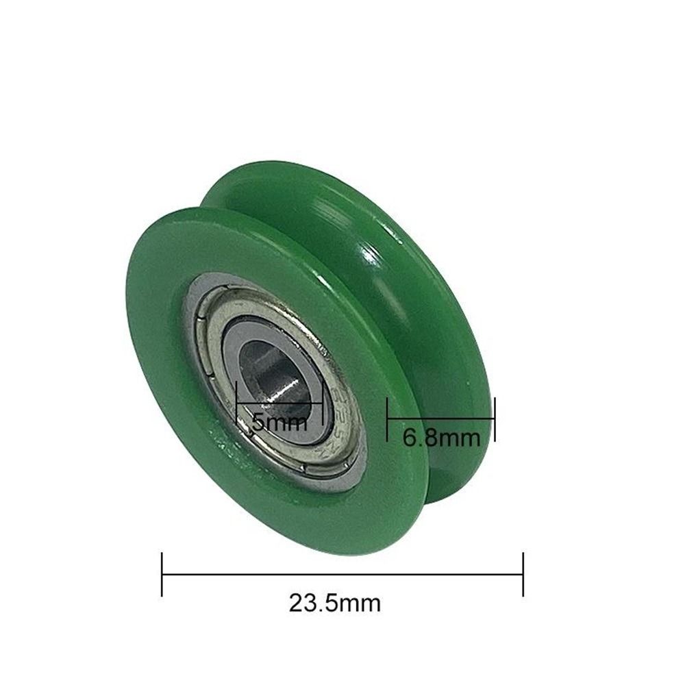 10Pcs Nylon POM Bearing Pulley Stainless Steel Rubber-Coated Pulley for Doors Windows
