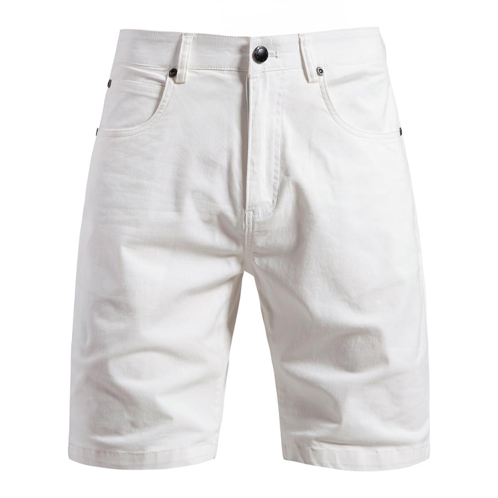 Yoghurt Nieuwe Zomer 100% Katoen Heren Casual Shorts voor Hoge Kwaliteit Taille Comfortabele Slim Fit Shorts voor Mannen 30 wit