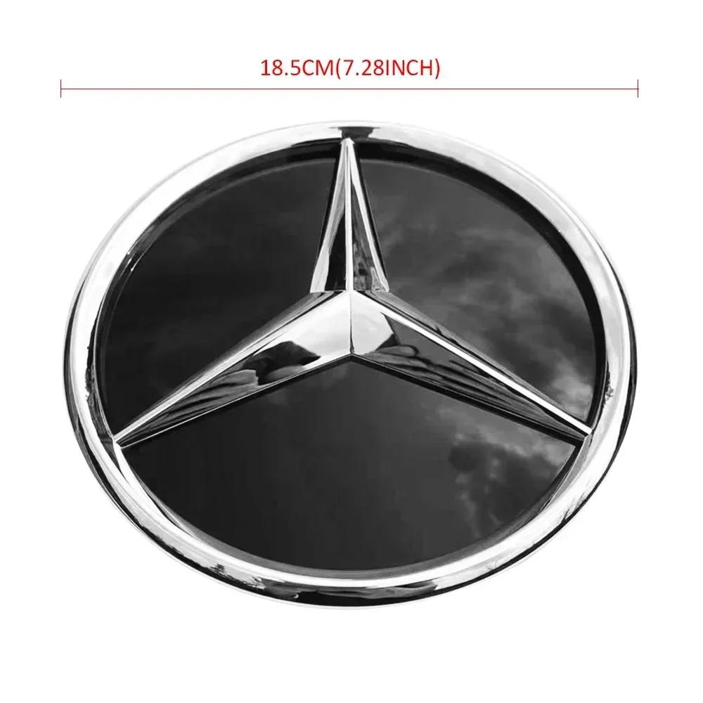 The front grille star logo badge mirror bottom 3D ABS logo for Mercedes-Benz Amg W205 W176 W212 W218 C117 CLA GLA CLS GLC class
