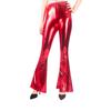 Women's Multi-Color Shiny Patent Leather Flared Pants - European & American Fashion