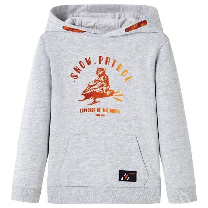 Hoodie for Children Grey and Orange Mix 92/104/116/128/140