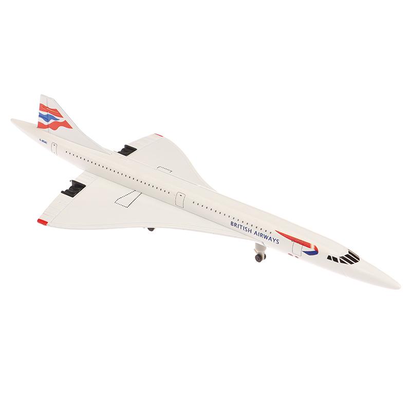 20Cm British Concorde Alloy Aircraft Model With Landing Gear Airliner Alloy Diecast Air Plane Model Toys Collection Ornament