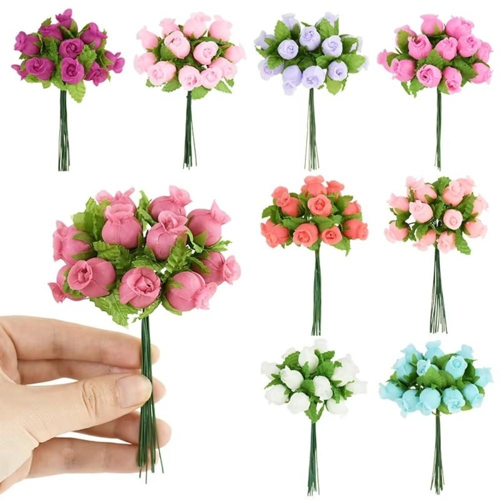 Small Bundle Simulation Flowers 12 Heads Flower Bouquet Creative Wedding Bouquet  Photography Props
