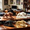 Animal Figure Home Accent with Base, Display Piece for Desk Shelf Office and Living Room Indoor Arrangements Daily