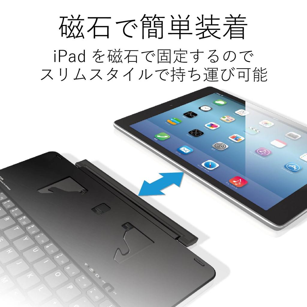 Elecom Bluetooth Keyboard Wireless for iPad Pro Inch with Auto Sleep Silver 9.7 Function, TK-FBP068ISV3
